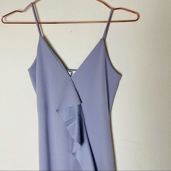 NWOT Missguided Blue Ruffle Maxi Dress 4 - Picture 3 of 7